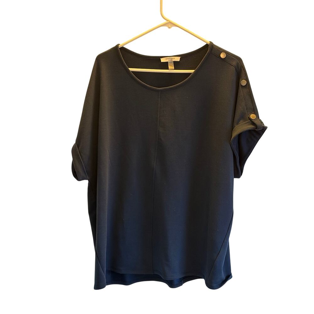 Cable & Gauge studio blue short sleeve cuffed tee shirt 2X - Picture 2 of 7